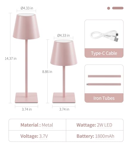 3 Pack Cordless Table Lamp