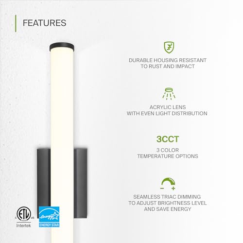 24" LED Linear Vanity Light Fixture