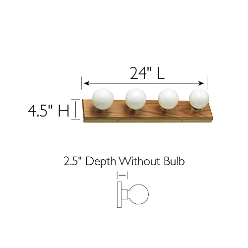 500207 4 Light Vanity Strip Light Contemporary Dimmable for Bathroom