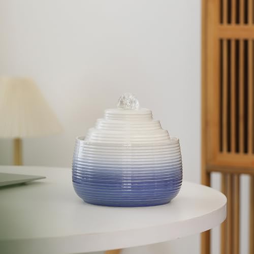 Indoor and Outdoor Fountain Water Feature Fall Ceramic Home Office Decoration mini Tabletop Desktop