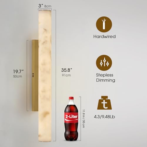 36" Alabaster Wall Sconce