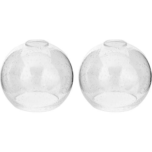2 Pack Clear Seeded Glass Shades (2 Count)