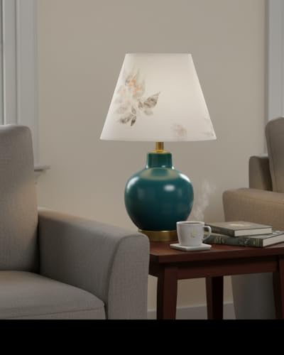 56038 Empire Uno Lamp Shade in White with Petal Paper