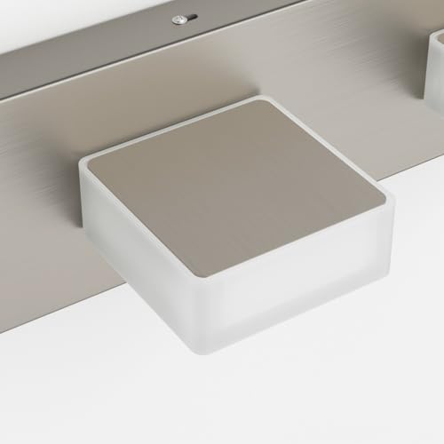 5 Color Temperature Brushed Nickel Vanity Lights for Bathroom Dimmable Acrylic Modern LED Bathroom Lighting Fixtures Brushed Nickel