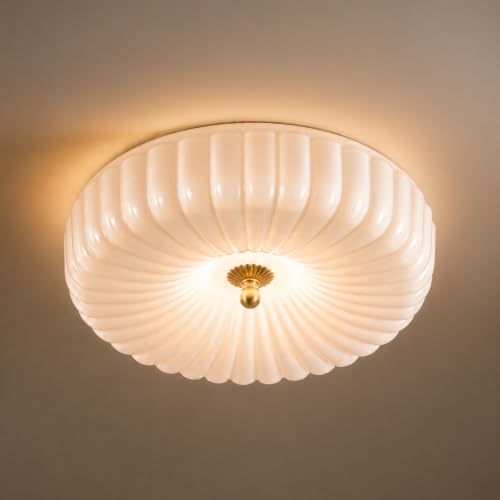Gold Flush Mount Ceiling Light (16 In)