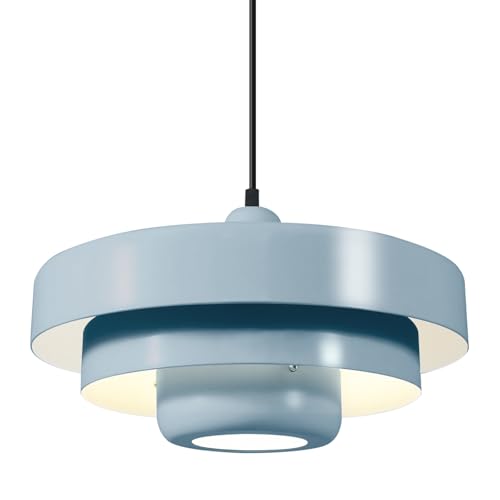 Light Blue Nordic Pendant Light Adjustable Dining Room Ceiling Lamp