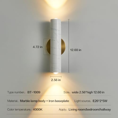 White Marble Wall Sconce