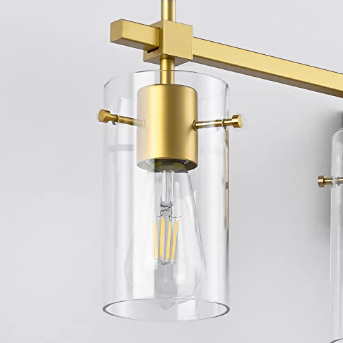 Gold 3 Lights Bathroom Light Fixtures for Mirror Vanity Lights Bathroom Vanity Light Wall Sconce
