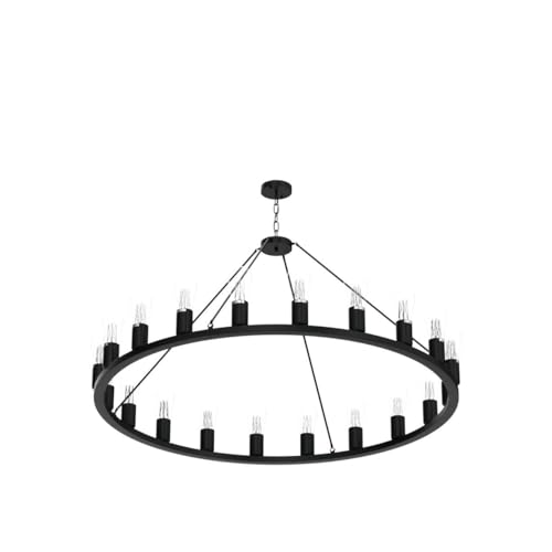 48” 20 Light Extra Large Wagon Wheel Chandelier
