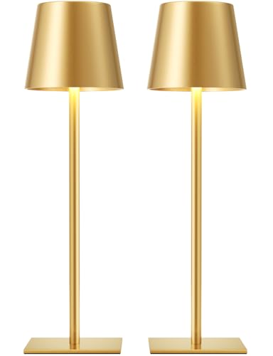 Gold Rechargeable Table Lamp (2 Count)