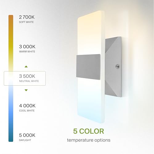 8 Inch Indoor LED Wall Sconce (2 Count)
