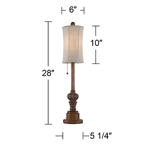 Bertie 28" Tall Buffet Table Lamps Set of 2 Bronze Warm Brown Finish (2 Count)