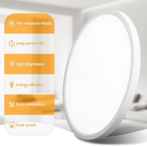 4 Pack 10 Inch Flush Mount LED Ceiling Light Fixture (4 Count)