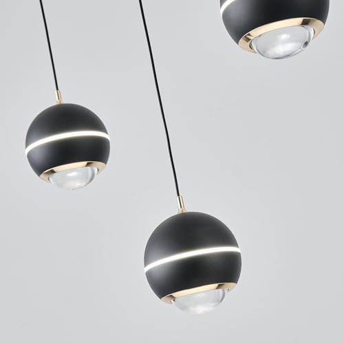 Modern LED Pendant Light Dimmable 36in Crystal Globe LED Chandelier