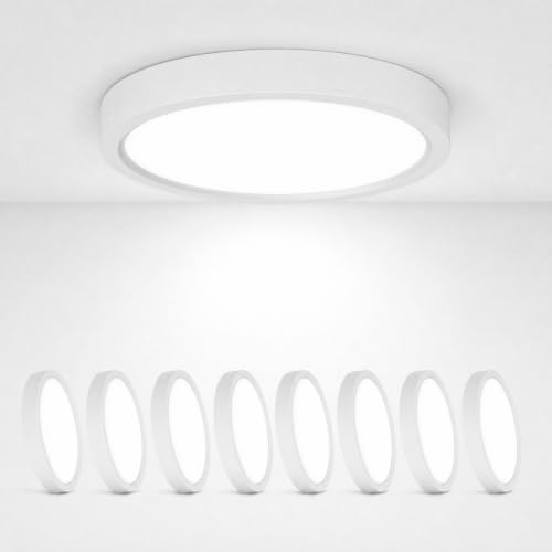 8 Pack 6.7 Inch Flush Mount Ceiling Light (8 Count)