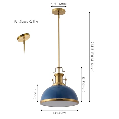 Homer Industrial Dome Pendant 13"