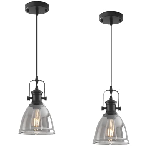 Black Pendant Lights Kitchen Island 2 Pack (2 Count)