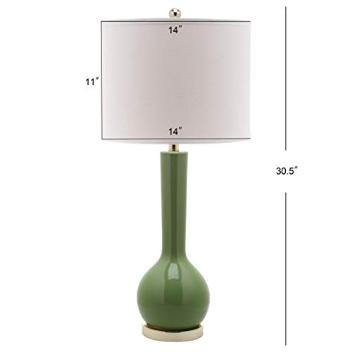 Lighting Collection Mae Long Neck Modern Contemporary Green Ceramic 31 (2 Count)
