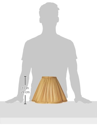 BS-754U-13AGL Bottom Scallop Gather Pleat Basic Lamp Shade with UNO Threaded Fitter, 5 x 13 x 9.5, Antique Gold