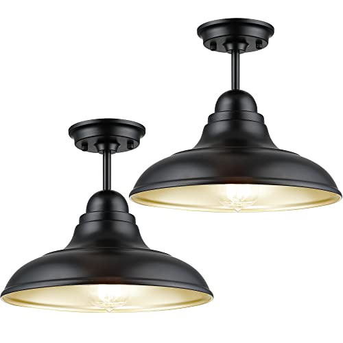 Farmhouse Semi Flush Mount Ceiling Lights (2 Count)