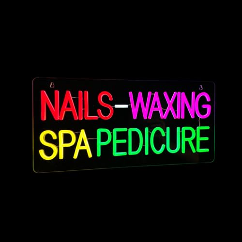 Nails Waxing Spa Pedicure Neon Sign