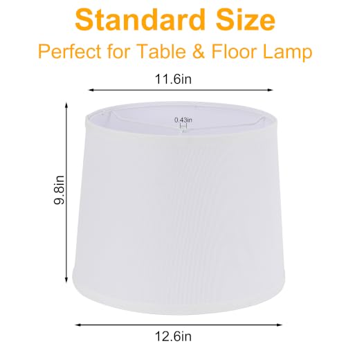 Empire Lamp Shades Set of 2 (White Linen)