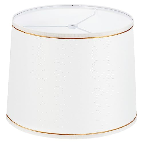 Lamp shades for Table Lamps 11.4" Top x 12.6" Bottom x 9.8" High Drum Lamp shades for Floor Lamps Medium Linen Lampshade Easy Assembly for Lamp Replacement