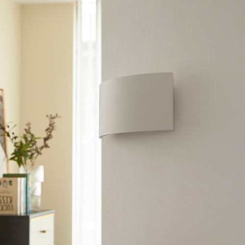 13.8" Paintable Plaster Wall Sconce Light