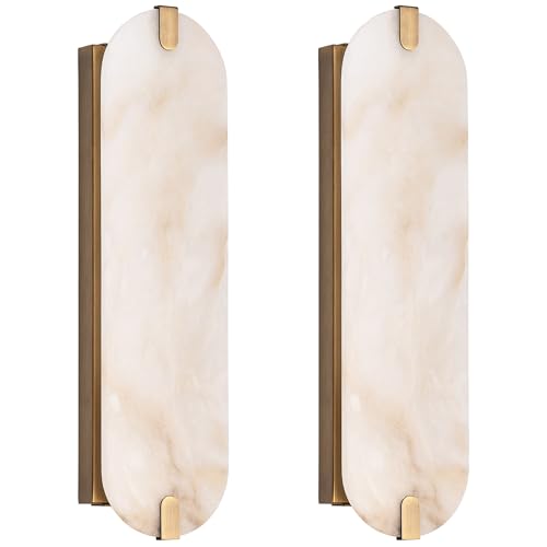 19in Alabaster Wall Sconces (2 Count)
