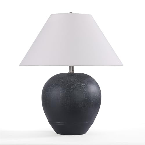 21'' Large Gray Base Ceramic Basin Table Lamp for Bedroom