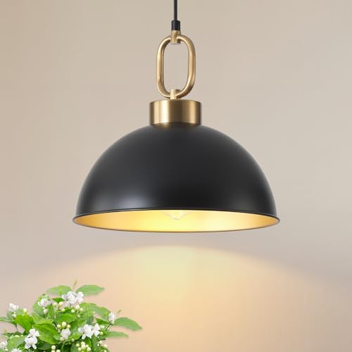 12.2In Black and Gold Pendant Lights Kitchen Island