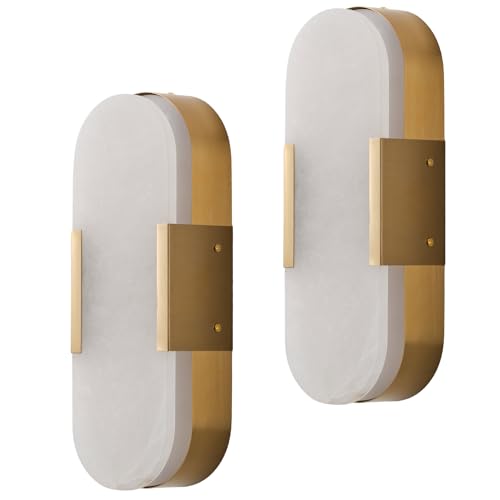 Alabaster Wall Sconces Set of Two (2 Count)