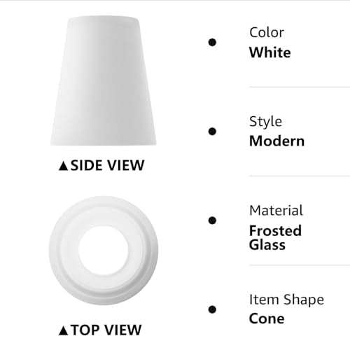 Fixture Replacement Frosted Glass Shade (6 Count)