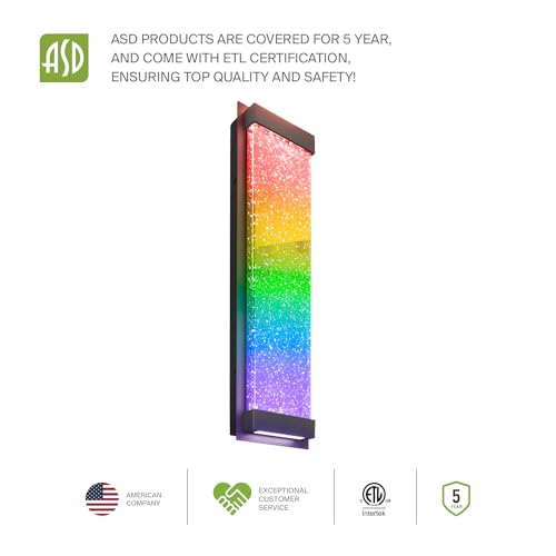 LED 24" Bubble Glass Wall Light Fixture