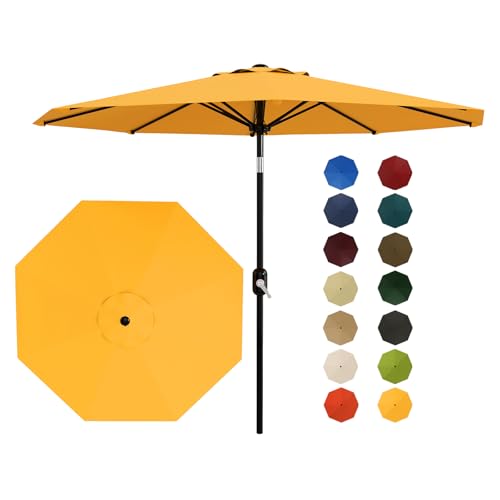 10FT Patio Umbrella 8 Sturdy Ribs Outdoor Table Umbrella
