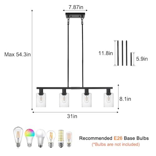 4 Light Kitchen Island Lighting