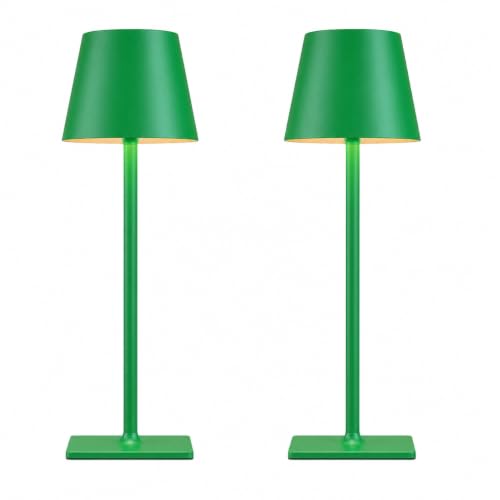 Green Cordless Table Lamps (2 Count)