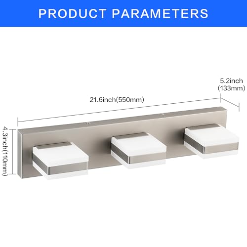 Brushed Nickel Vanity Lights Over Mirror