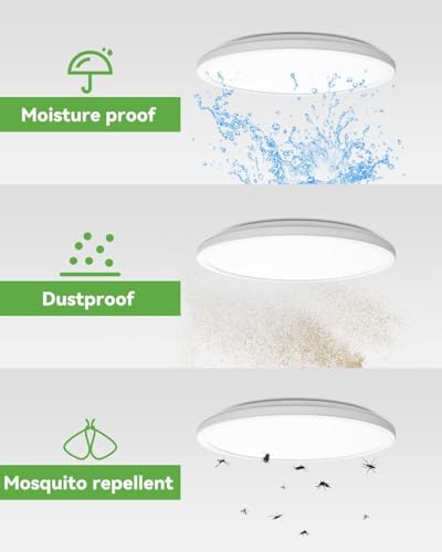 4Pack 16.5 Inch LED Ceiling Light Flush Mount (4 Count)