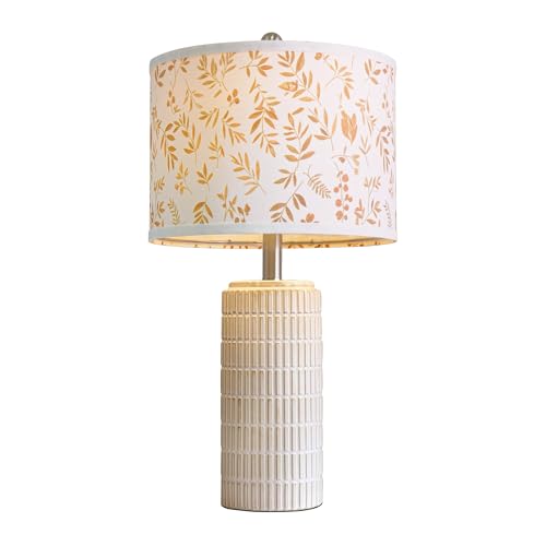 23'' Dried Flowers Table Lamp for Bedroom Nightstands