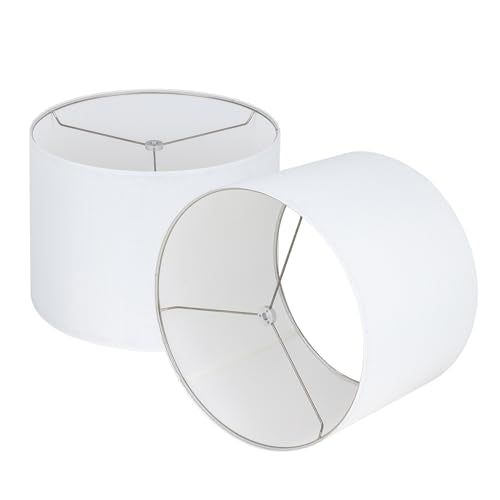 White Set of 2 Lampshade Requires Self