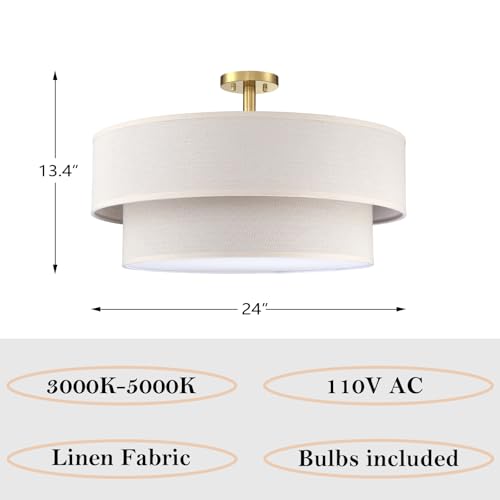 24 Inch LED 28W Adjustable 3000