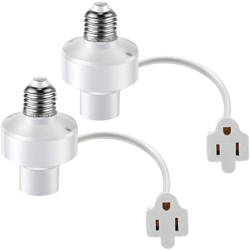 3 in 1 E26 Light Socket Outlet Adapter (2 Count)