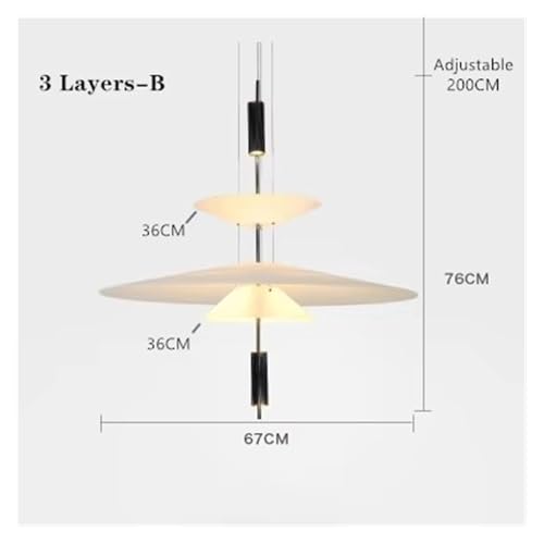 Nordic Acrylic LED Pendant Lights Umbrella Shape Chandelier Spain Art Designer Hanging Light Fixtures for Living Room Restaurant