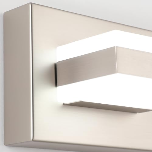 LED Modern Bathroom Vanity Lights Over Mirror Fixture Brushed Nickel Vanity Light 6 Light LED Nickel Wall Light ETL Listed