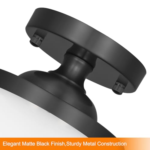Black Semi Flush Mount Ceiling Light