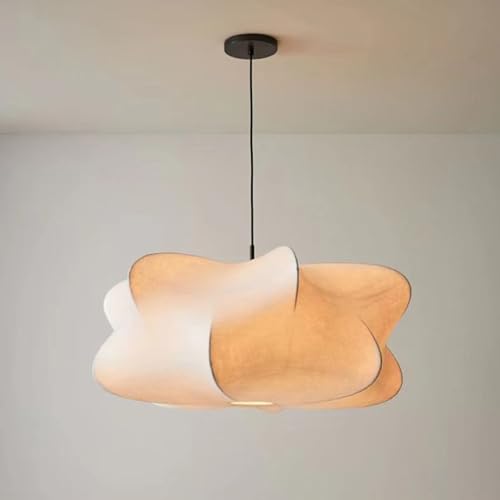 Janpanese Style White Fabric Pendant Light for Bedroom