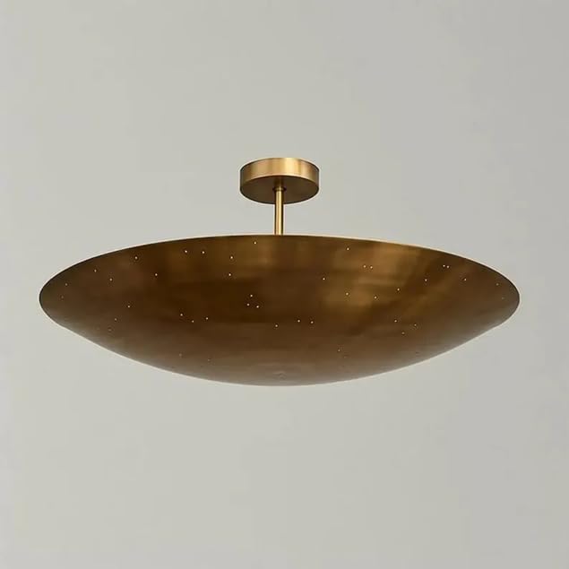 Mid Century Modern Brass Ceiling Light Fixture