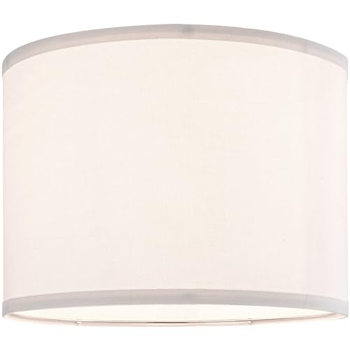 Beige Bamboo Knot Linen Textured Lamp Shades Set of 2 Large Drum Lamp Shade 16``Top x 16``Bottom x 12``High (2 Count)