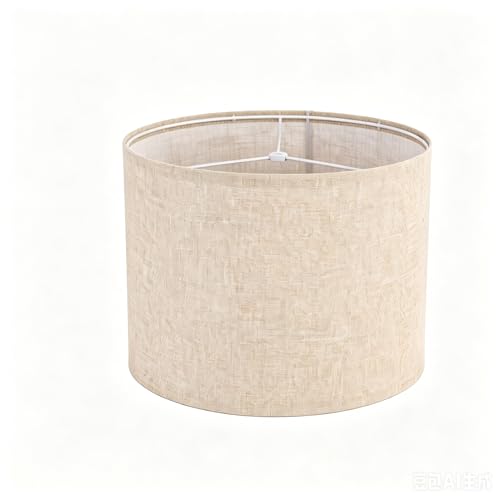 Beige Linen Lampshade Drum Lamp Shade 13``Top x 13``Bottom x 10``High